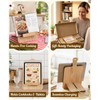 Putuo Decor Reversible Wood Cookbook Stand for Kitchen Counter Adjustable