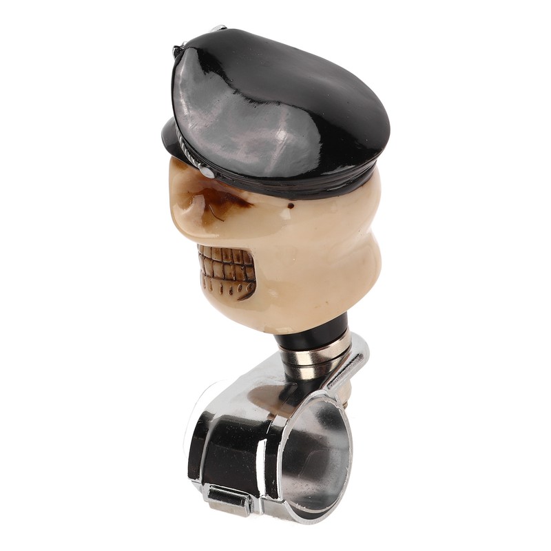 Skull Shape Steering Wheel Spinner 3cm Diameter Metal Resin Turn