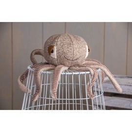 Mary Meyer FabFuzz Stuffed Animal Soft Toy, 14-Inches, Sir Saltz Octopus, Doggy