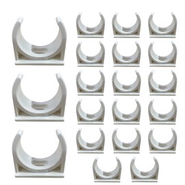 20 Pcs Plastic Pipe Clips Universal PVC Plastics Clamps Wear Resistant PVC Water Pipe Clamps Clips for 30 mm Pipeline Tubing Hose