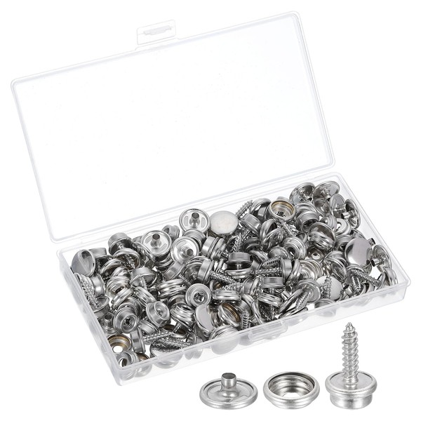 QUARKZMAN Pack of 50 Canvas Snap Kit, Fixing Tool, Marine