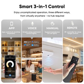VST LED Smart Under Cabinet Lighting, Alexa Google Home App Control, Recessed/Surface Mount 12V 2W Puck Lights for Kitchen, Display Case, 6 Pack 2700K~6000K (Silver)