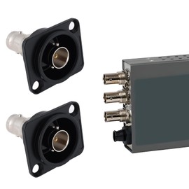 Create idea BNC D-Type Panel Mount Connector 75 Ohm for SDI Video 31 x 26 mm Black Pack of 2