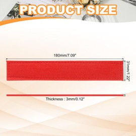 PATIKIL Purse Base Shaper 7 x 1.2 Inch, Purse Bottom Insert Felt Bag Shaper Saver Liner Board for Wallet on Chain Bags, Red