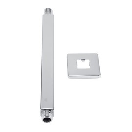 Shower Arm Wall Square Stainless Steel Top Straight Shower Extension Arms Pipe for Bathroom Ceiling Shower Head Accessories (25cm)
