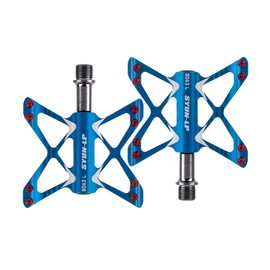 ThinkTop Bike Pedals 3 Bearing Road Mountain Bike Platform Pedals Flat Sealed Lubricate Bearing Axle 9/16 Inch for BMX MTB