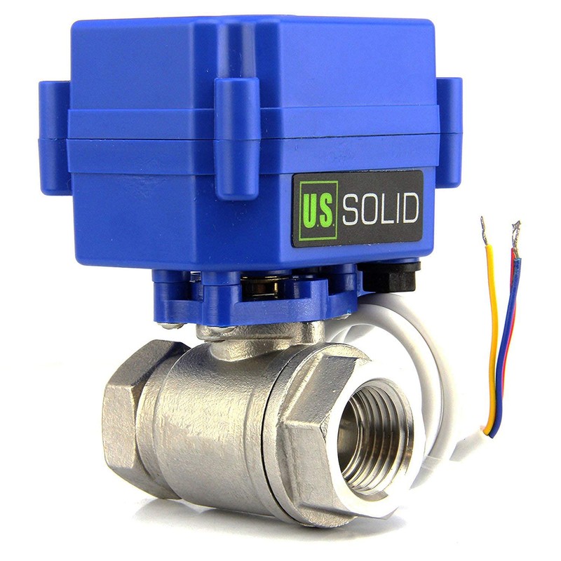 U.S. Solid 3/4" Motorized Ball Valve DN20 Stainless Steel Electrical