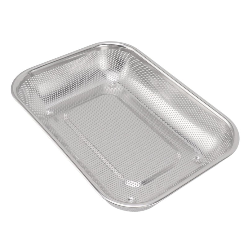 Rectangular Strainer Basket Stainless Steel Colander Strainer, Convenient Drainage, Moderate