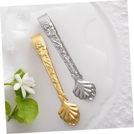 Alipis 3sets Foods Tongs Ice Cube Tong Rose Gold Kitchen Accessory Stainless Steel Serving 2pcs*3
