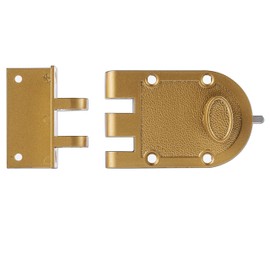 SUMBIN Jimmy Proof Deadbolt Lock with Keyed (Gold Color) with 2 Brass Keys