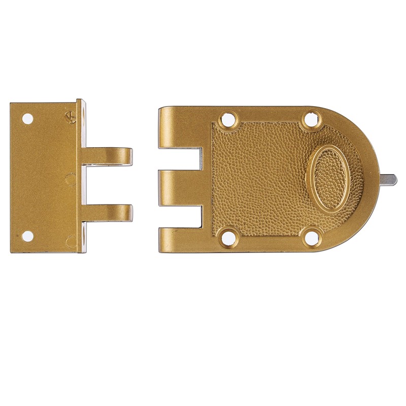 SUMBIN Jimmy Proof Deadbolt Lock with Keyed (Gold Color) with