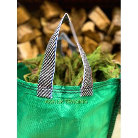 A&A SUPPLIES UK - 3 x Garden Waste Bags - 90 Litre - Sacks - With Bottom Handles - 45x45x45cm - Heavy Duty Garden Recyclable for Grass Leaves Storage