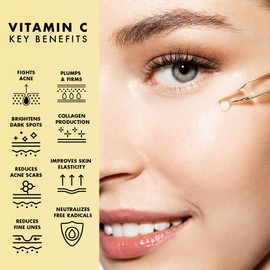 Provence Beauty Vitamin C Face Oil Facial Moisturizing Light Serum Anti-Acne, Discoloration Correcting, Dark Spots, Wrinkle With Anti-Aging Organic Hyaluronic Acid C-Synergy Plus For Men And Women