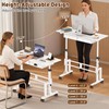 Height Adjustable Standing Desk with 2 Drawers, Small Sit Stand