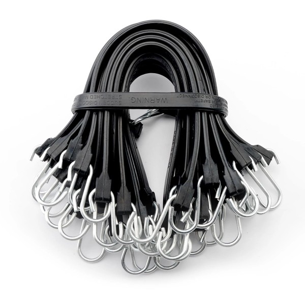 XSTRAP STANDARD 20 Pack 15'' Adjustable Rubber Tarp Straps, EPDM
