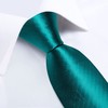 DiBanGu Men's Silk Necktie Solid Plain Tie and Pocket Square