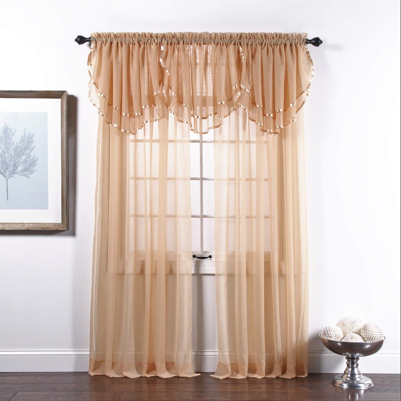 Style Master Elegance - Par de Cortina Transparente, Elegancia, Bisqué