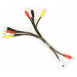 DEEJAY LED TBH2RCAMTO8RCAM Single RCA to Four RCA Output Male to Male in a Pair