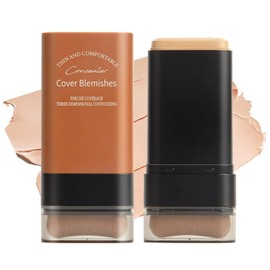 Foundation Stick with Built-In Foundation Brush,Concealer Makeup Skin Tint Stick, Instantly Balance,Natural Color Full Coverage For Medium Skin Tones