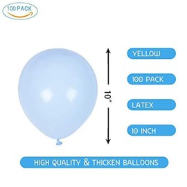 Sunshine smile Pack of 100 Pastel Balloons, Colourful Balloons, Helium Balloons, Latex Balloons, Coloured Balloons, Party Balloons, Decorative Balloons for Weddings, Christmas, blue