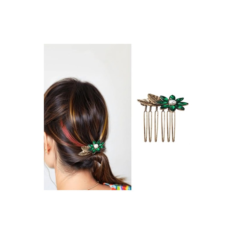 12 Peinetas Para Cabello Mujer, Set de Peinetas en Negro,