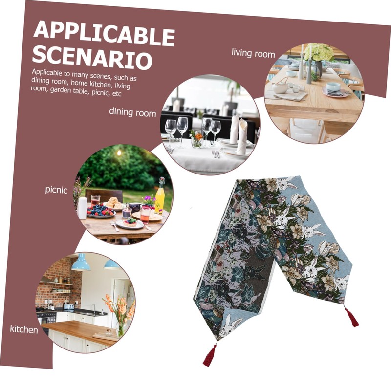 Alipis Easter Decorations for Table Bunny Themed Table Cover Party