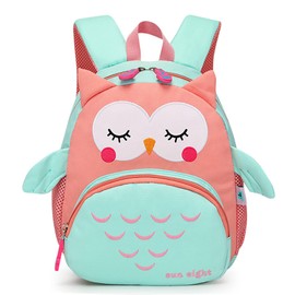 Bluesaly Kids Backpack Toddler Kids School Bag Racksack Waterproof Breathable Girls Cute Cartoon Animal Baby Nursery Travel Bag with Chest Clip for Preschool Kindergarten (Owl)