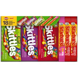 SKITTLES & STARBURST Assorted Candy Variety Pack for Holidays, Gifts, Parties, Candy Assortment, 37.05 oz (18 Count) Bulk Box