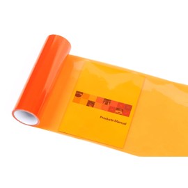 KOMAS 12” X 48” Tint Vinyl Film Sticker Sheet Roll for Car Headlight, Tail Lights, Fog Lights with Squeegee + Cutter (Glossy Orange)