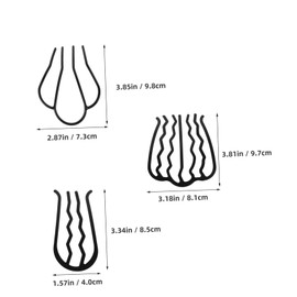 WOONEKY U Shape Hair Pins Metal Hair Combs 7 Teeth French Side Combs for Women Vintage Clip