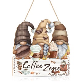 CHDITB Coffee Sign,Kitchen Wall Decoration,Coffeezone Wood Sign,Kitchen Coffee Decoration,Retro Brown Coffee Bar Sign Coffee Decoration Coffee Shop Restaurant Home Coffee Bar Sign Kitchen Coffee Decor