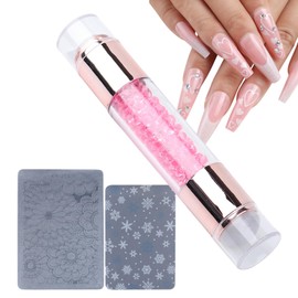 Nail Stampers,Home Stamping Pens - Rhinestone Decoration Double Ended Stamping Pens for Manicure Salon Home Women Girls