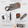 Coax Cable Crimper Cutter - TECHTOO Coaxial Cable Compression Fitting