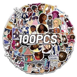 PDCTACST 100 PCS Hamilton Stickers, Vinyl Waterproof Musical Scrapbooking Supplies Stickers, Cute Aesthetic Stationary Decals for Adult Journaling Bullet Junk Journal Planners Room Decor Water Bottle