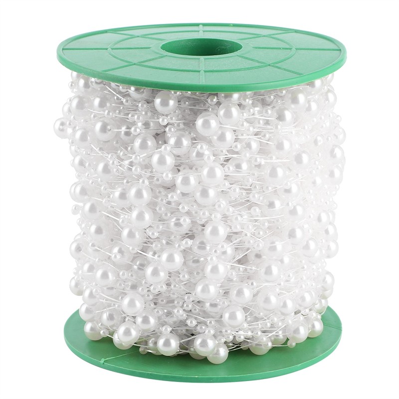 Faux Pearl Bead String Artificial Beading Accessories DIY Bouquet Clothes