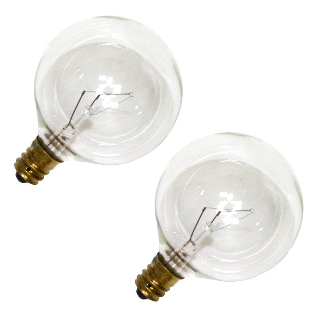 Westinghouse 40 watts G16.5 Globe Incandescent Bulb E12 (Candelabra) Warm White 2 pk