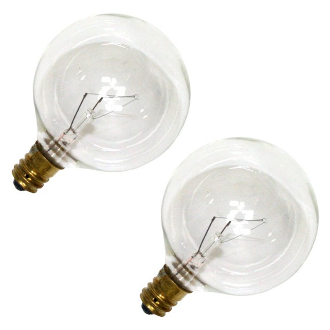 Westinghouse 40 watts G16.5 Globe Incandescent Bulb E12 (Candelabra) Warm White 2 pk