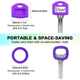 GGTTNRT Pack of 40 Key Caps Key Marking Round and Square 2 Styles 10 Colours for Easy Identification of Front Door Keys