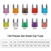 FULARR 130Pcs Professional Car Truck Boat Fuse, Assorted Mini Small
