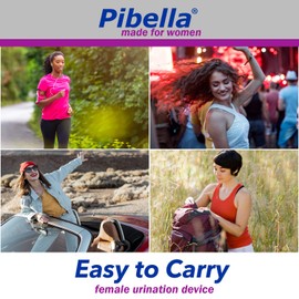 PIBELLA Travel Female Urination Device + Portable Urinals for Women, Camping Hiking, Outdoor Activities & More (Reusable), Pearl