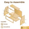 Golden Nature Double Layer Bamboo Bread Box for Kitchen Countertop,
