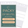 Zip Bag with 3 White Stripes - Plastic Bag Sealable