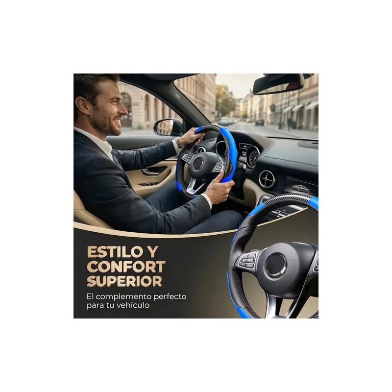 Funda Cubre Volante Deportivo Protector Antiderrapante Auto