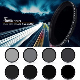 ZOMEI 52mm ND Fader Neutral Density Adjustable Variable Filter with AGC Optical Glass (ND2 to ND400)