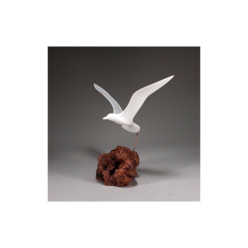 Seagull Sculpture by John Perry "Wings up" Style on Burl