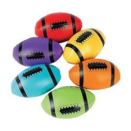 Fun Express - Vinyl Foam Filled Footballs - Toys - Balls - Kick Balls - 12 Pieces