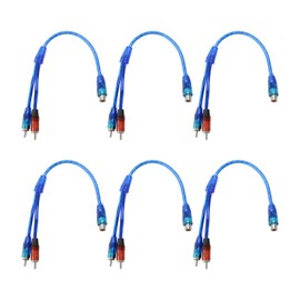 Zorfeter 6 Pcs RCA Y Adapter Splitter Cable 1 Female to 2 Male, Car Audio Converter for Car Audio TV Home Theater Subwoofer