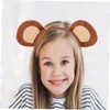 Lurrose Monkey Ears Headband Tail Cosplay Animal Accessories Soft Comfortable