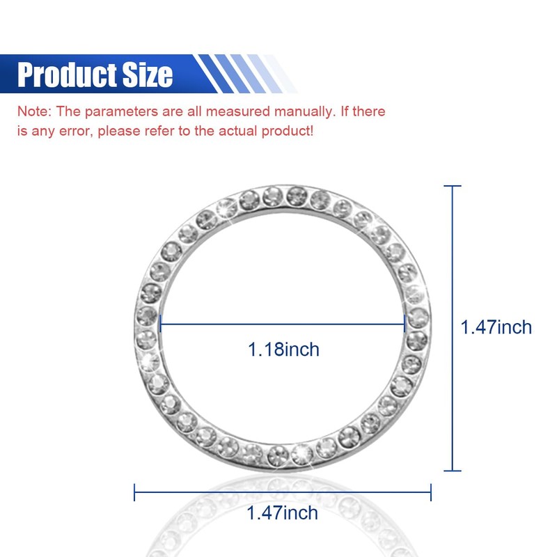 Bling Car Engine Start Stop Decoration Ring, Crystal Rhinestone Key