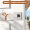 Probrico 1 Pack Dummy Door Handle for Closets French Doors,Satin